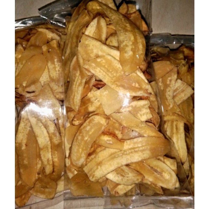 

Aneka cemilan - Kripik Pisang Nangka Asin - Kemasan 150grm