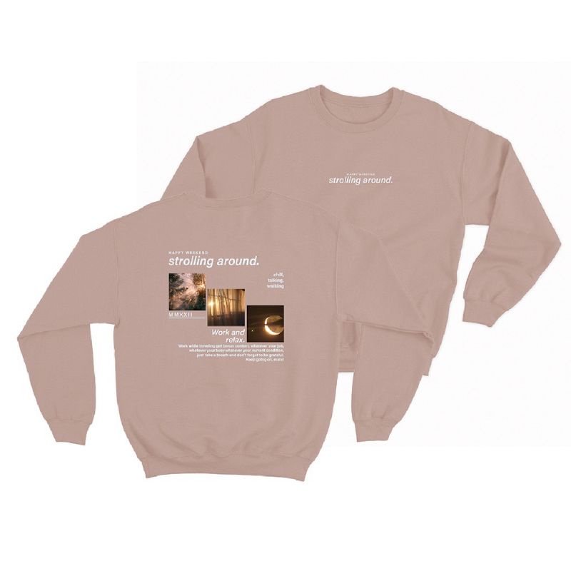 Sweater crewneck unisex (Strolling around)