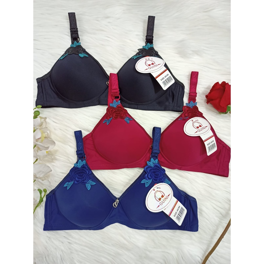 Bra BH Fashion Wanita Bra Cantik |POLOS BORDIR BUNGA | GN 300