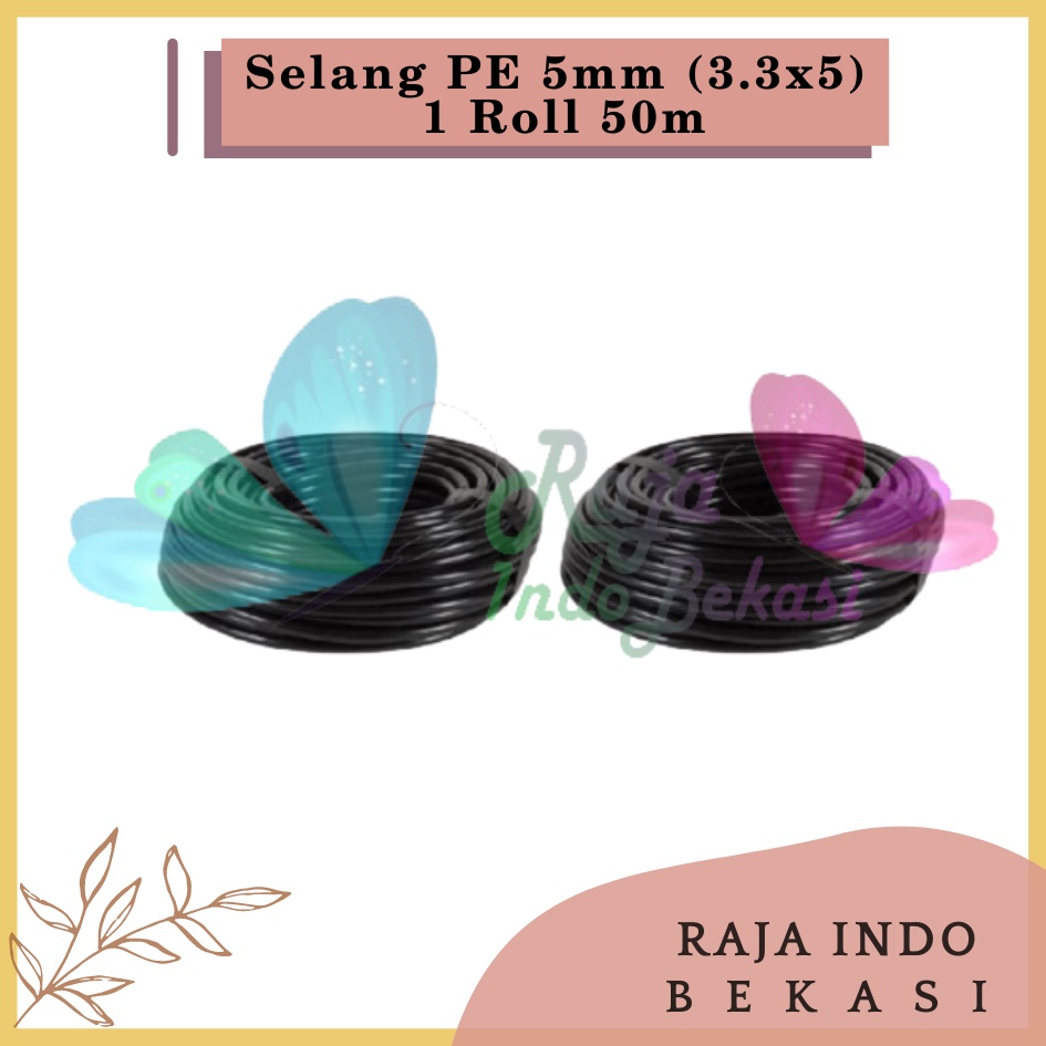 50 Meter Selang 5MM 1 Rol Selang Hidroponik Hydroponic Fertigasi Hose 5 Mm Pe 50 M Bukan Hdpe Kaku