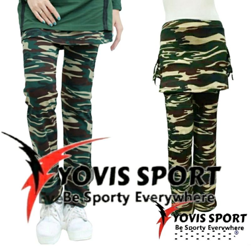 Celana panjang rok loreng yovis celana panjang rok kantong loreng wanita [LORENG KANTONG K2]