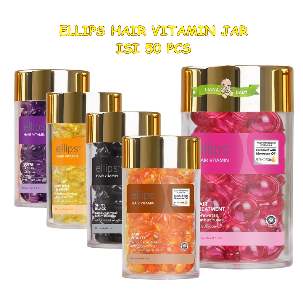 VITA25 VITAMIN RAMBUT ELLIPS HAIR VITAMIN JAR ISI 50 PCS