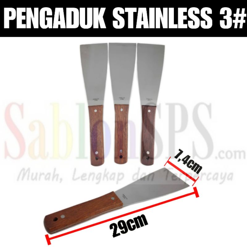 PENGADUK SPATULA STAINLESS BESAR 3#