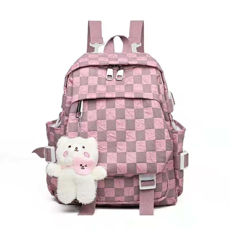 MV_Marvelouz MV303535 Tas RANSEL Remaja Wanita Motif Kotak Gatungan Boneka  terbaru 1kg bisa 3 tas supplier tas import BQ3535