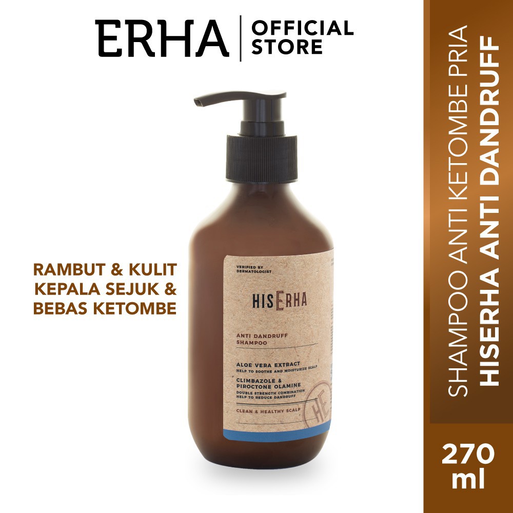 HIS ERHA Shampo untuk Pria 270mL, HIS ERHA Anti Dandruff 270, HIS ERHA Hairgrow 270, HIS ERHA Tonic