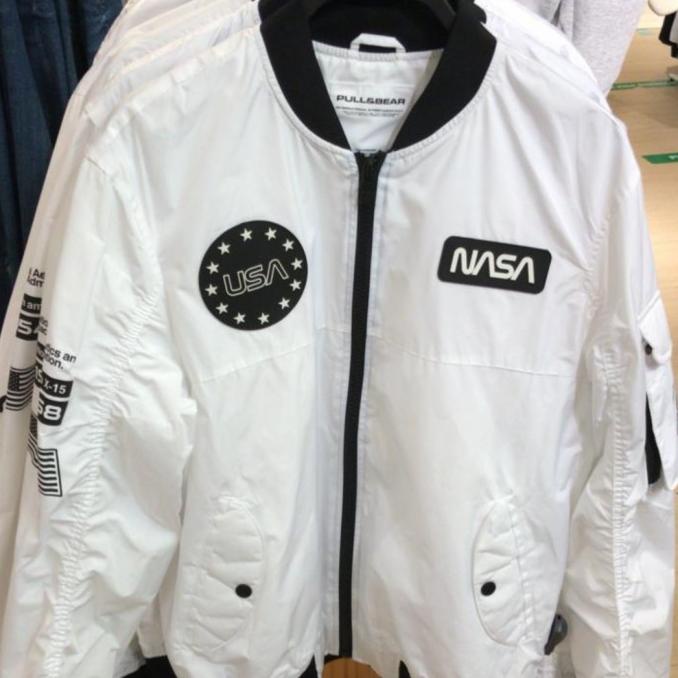 Fs03- Jaket Bomber Nasa Pull And Bear Original Store Jaket Pria