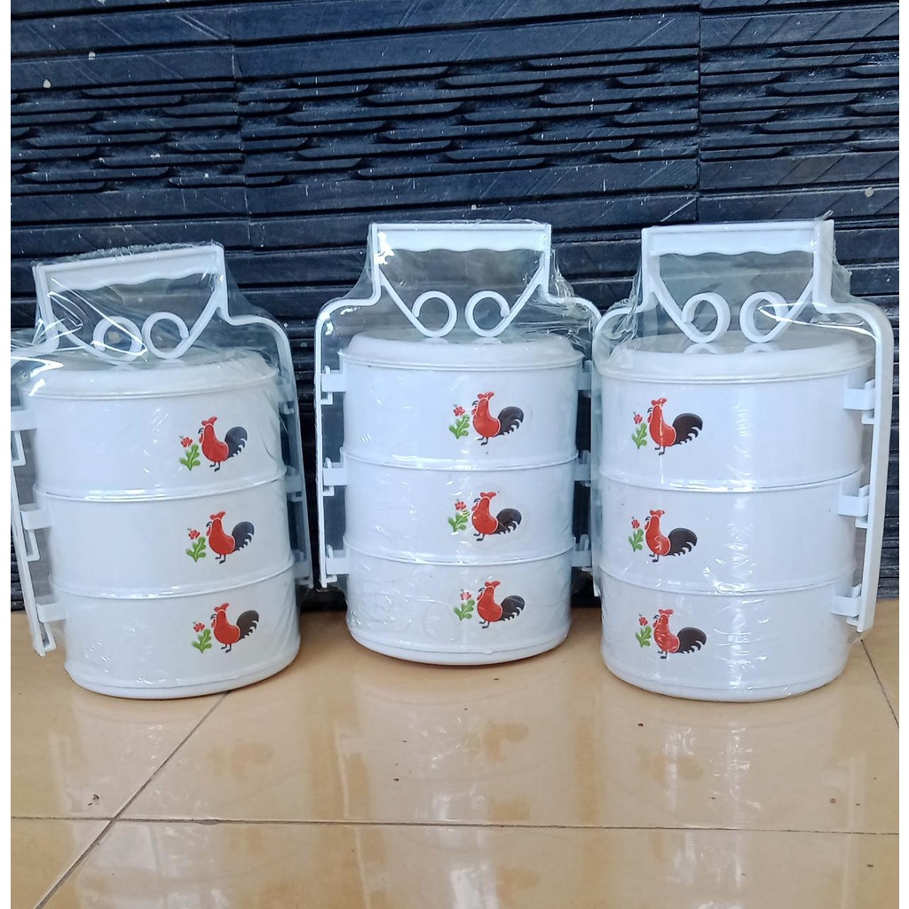 RANTANG TRADISIONAL AYAM JAGO 3 SUSUN PLASTIK