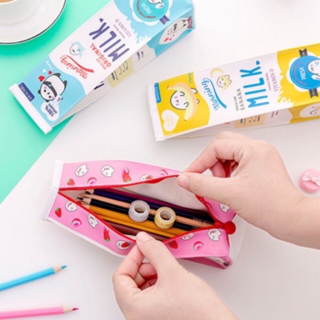 

Bs COD 1kg28pc Pencil case Fresh Milk Edition Kotak Pensil Pena Tulis Susu Banana Strawberry MK032