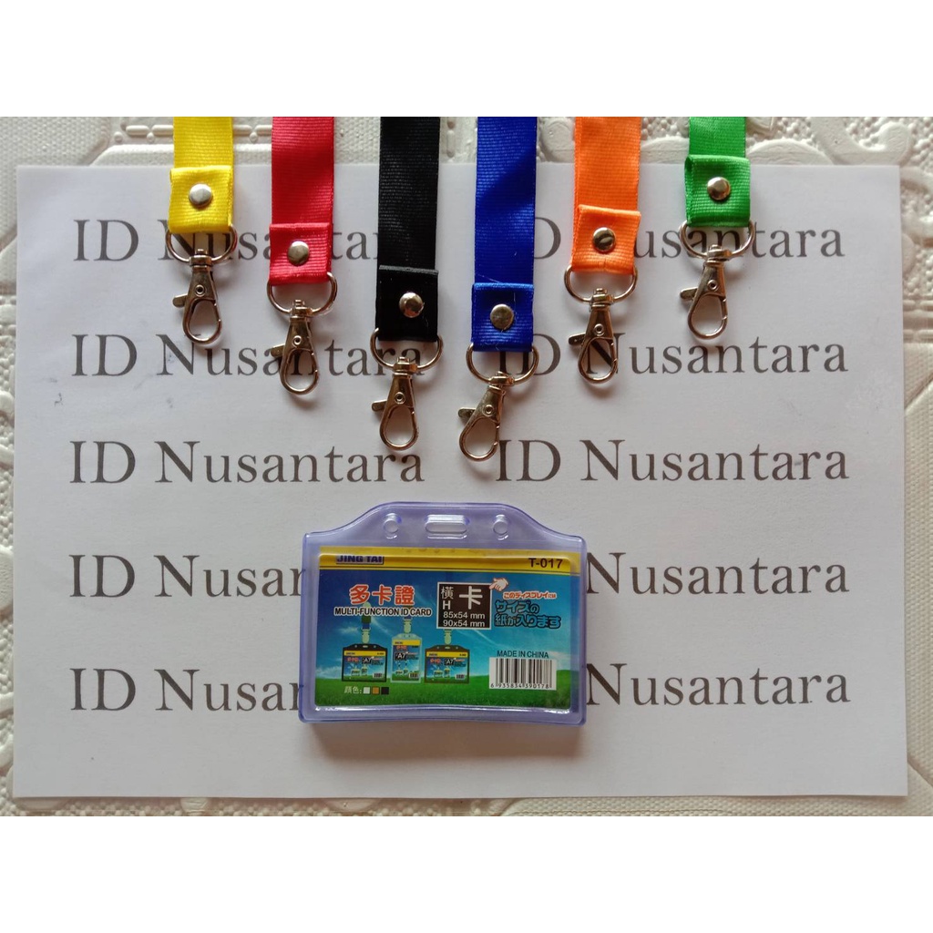 

Paket Tali 2cm Polos/No Stofer + Casing ID Card Karet 2 Sisi T017 Tidur/Landscape