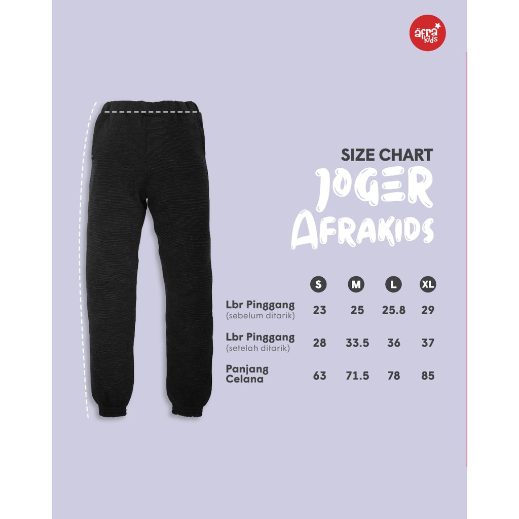 Celana Jogger Anak Afrakids AFRA - CA003 Black