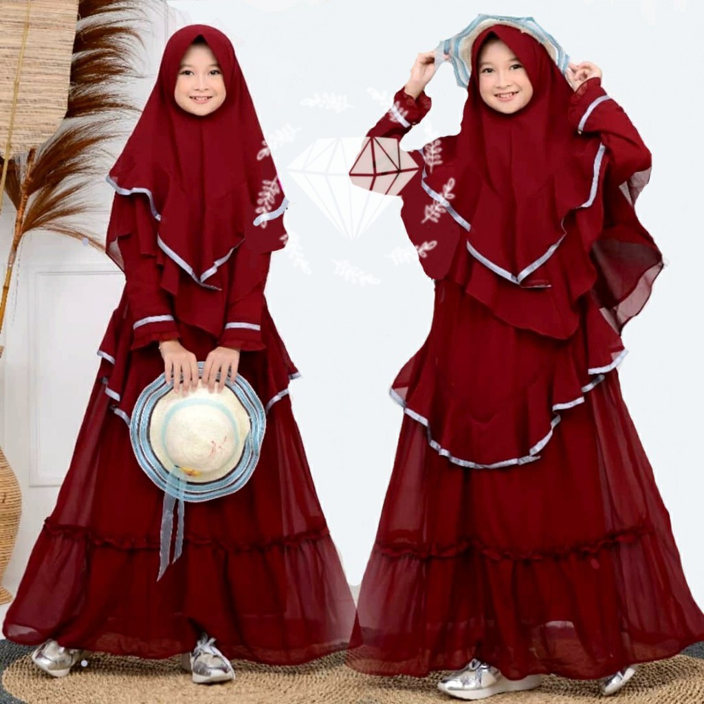 SYARI DUVENCY KID / BISA COD / DRESS ANAK PEREMPUAN / GAMIS ANAK WANITA /  UMUR 8-11 TAHUN