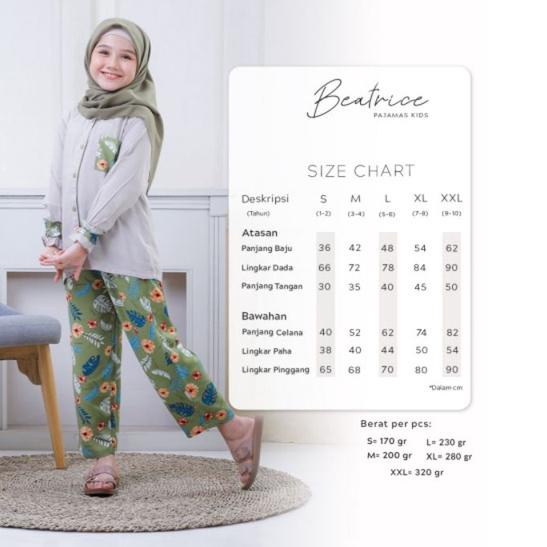 Piyama Beatrice pajama by cotton chic terbaru 2022