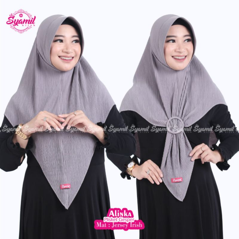 HIJAB INSTAN PLISKET GESPER ALINKA PLISKET ORIGINAL SYAMIL