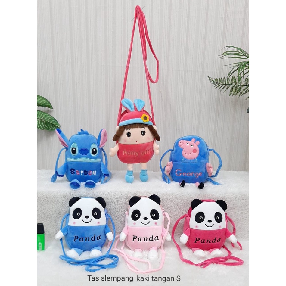 Tas Slempang Kaki Tangan Anak Ukuran S Panda Stitch Pretty Girl Pig