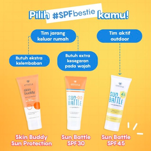 EMINA SKIN BUDDY PROTECTION / EMINA SUN BATLE Spf 30 PA+++