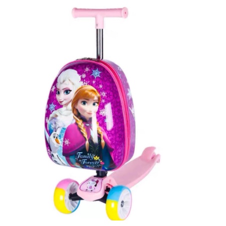 ㈣Siap Kirim Troli Koper Anak Perempuan Scooter 3 Roda Import/ Tas Koper Skuter Anak Cewek Telur LOL