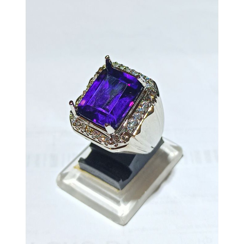 CINCIN / EMBAN / RING BATU AMATHIST KECUBUNG KOTAk