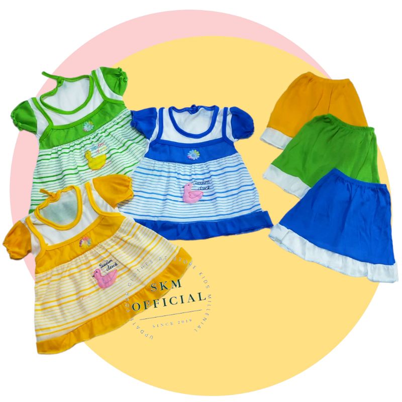 Setelan Baju Bayi Perempuan Usia 0-9 Bulan Lucu Nyaman | Baju Bayi | Setelan Bayi | Dress Bayi | Set
