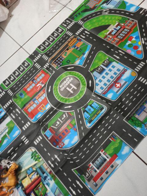 Edufuntoys URBAN ROAD MAP Mainan Peta Jalan Perkotaan Edufuntoys URBAN ROAD MAP Mainan Peta Jalan Perkotaan