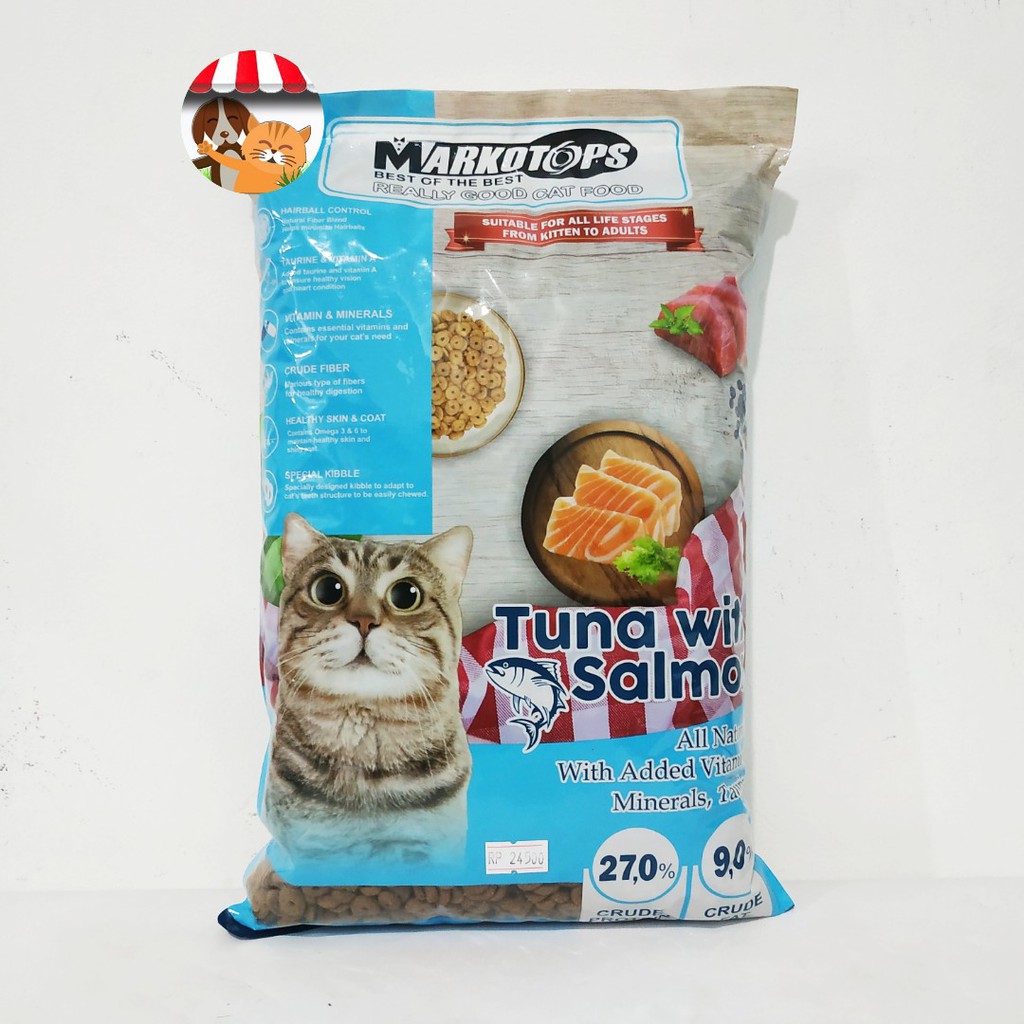 Markotops Salmon 1kg - Makanan Kucing Cat food