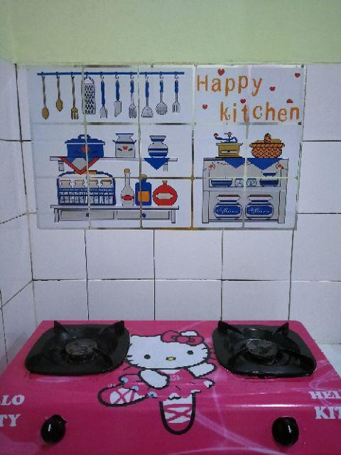Sticker Dapur  Stiker Dapur 45x75 Ay3006 Happy Kitchen G