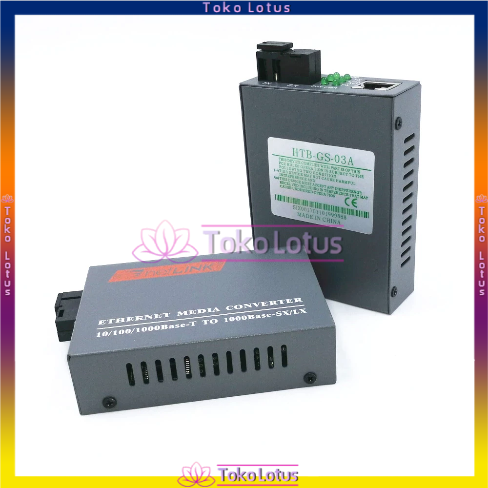 [BISA COD] HTB-GS-03 A &amp; B 1000Mbps Single Mode media converter Converter Fiber Optical