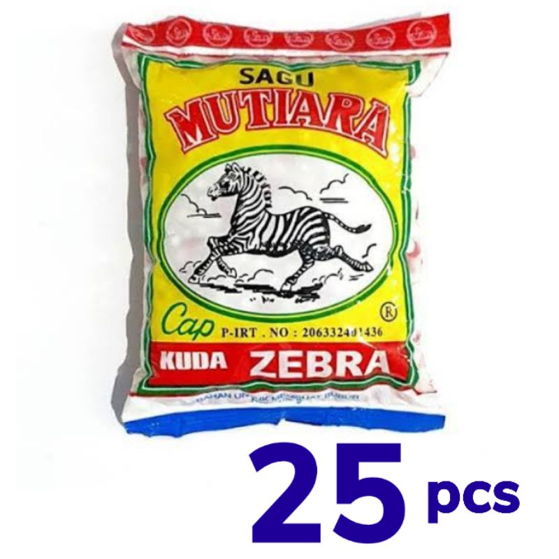 

Zebra Sagu Mutiara 25 Bungkus x 100 gr cap Kuda Zebra Paket Murah Ramadhan Bahan Kue Makassar