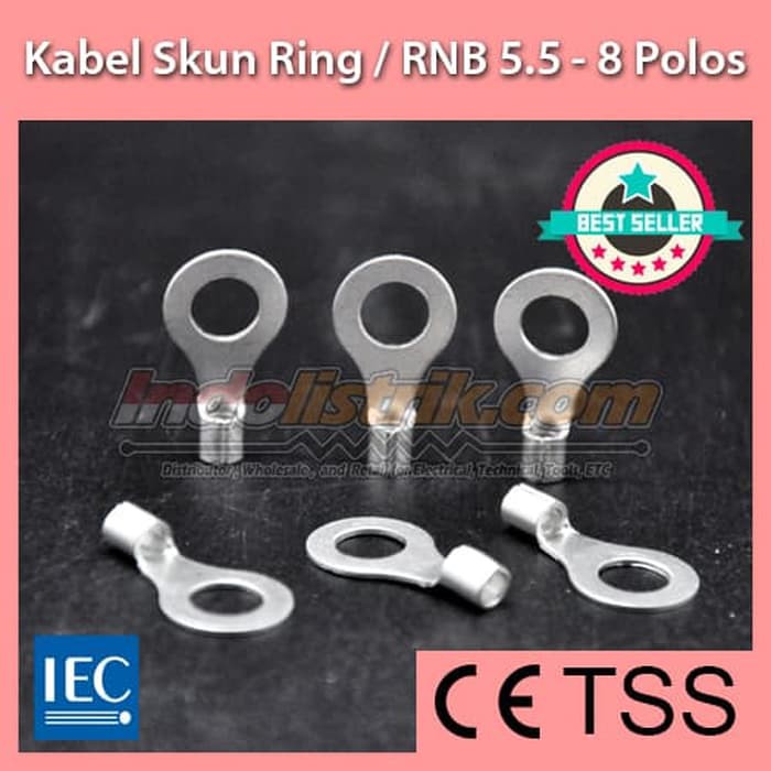 ilstl26 Kabel Skun Ring 6 mm M8 Sekun O TSS RNB 5.5 8 TEMBAGA