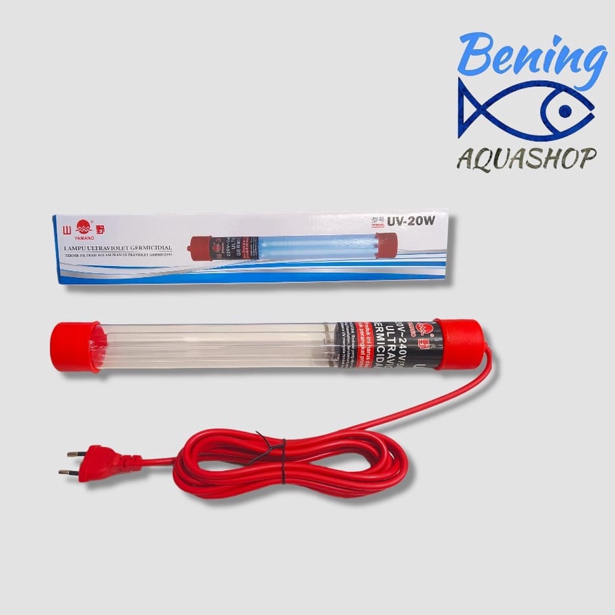 Lampu UV Yamano 20Watt Lampu UV Germicidal Lampu Aquarium Kolam 37cm