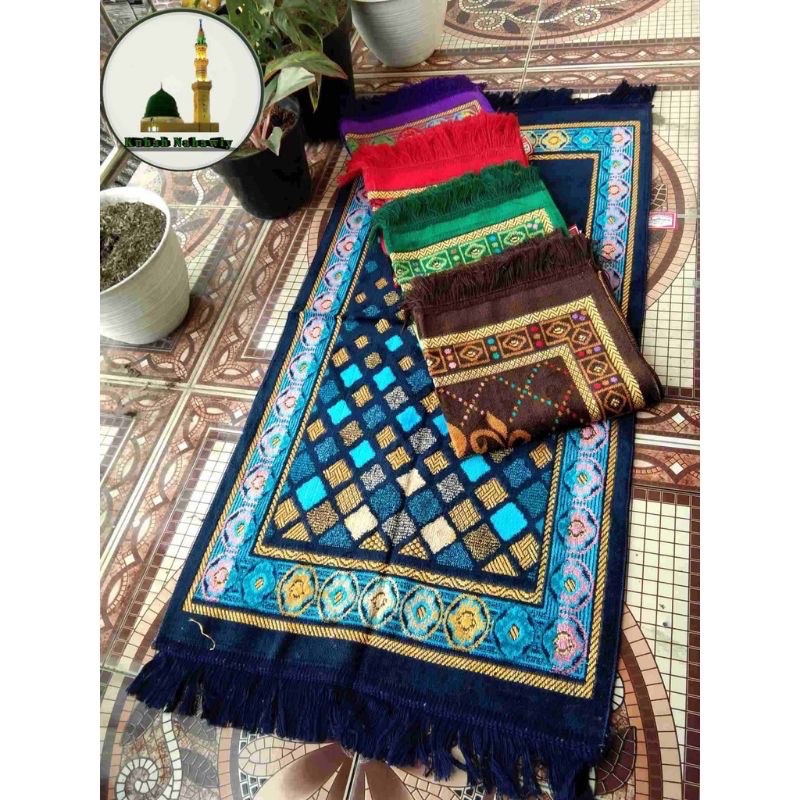 Sajadah Turki Tebal Beludru Halus 50x105cm  |ALAYDRUS TANGGUNG |  Souvenir Haji/Hajatan | Sajadah Grosir