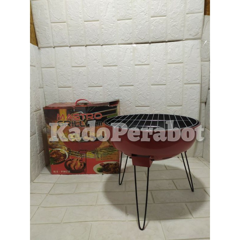 Mastro grill 32 cm - bbq grill standing - alat panggang dengan kaki