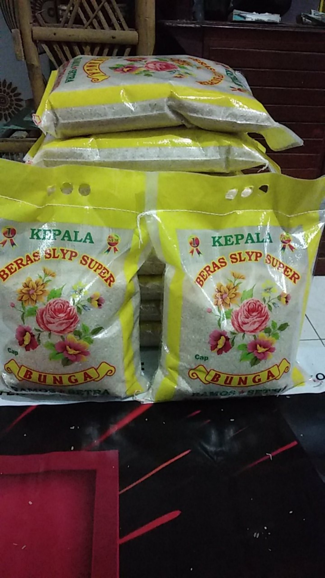 Karung Beras Laminasi 5kg Merek Bunga