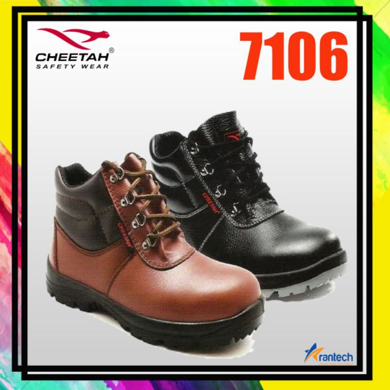 Cheetah 7106 Coklat / Hitam / Sepatu Safety Cheetah 7106