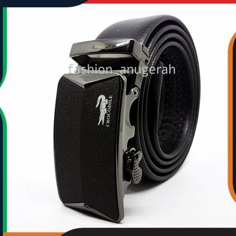 [BISA COD] GESPER PRIA MODEL REL CROCODILE GESPER PRIA SABUK KULIT IMPORT