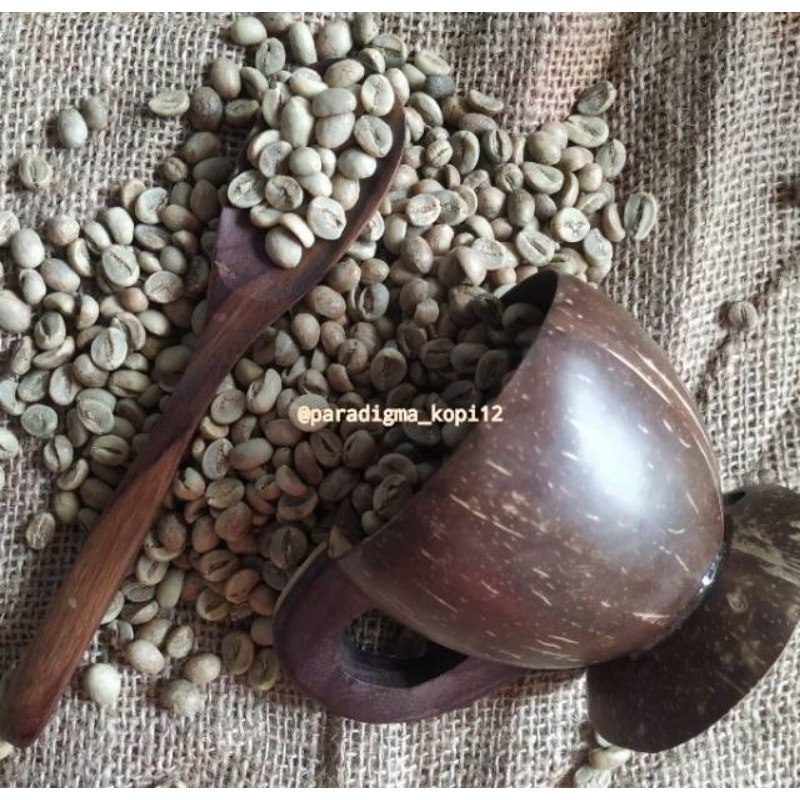1kg biji kopi Robusta mentah Petik Merah( green bean natural proses )