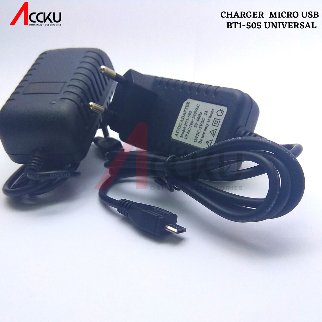 CHARGER MICRO USB MURAH UNIVERSAL MEREK BT1-505 CHARGER MICRO USB 2A