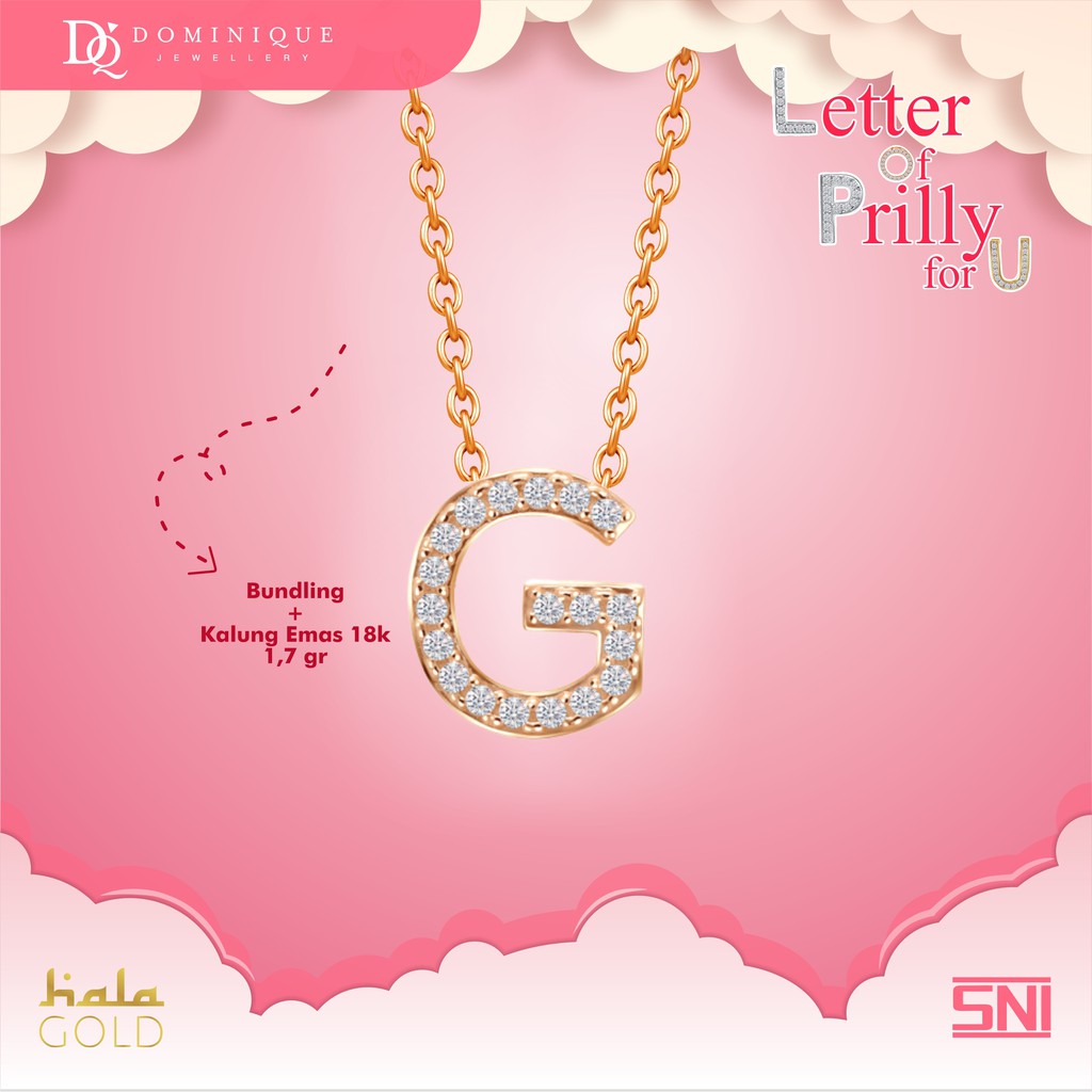 

Dominique Jewellery-Bundling Liontin Hala Gold Prilly’s Lop U Co. Alphabeta G 75,5%