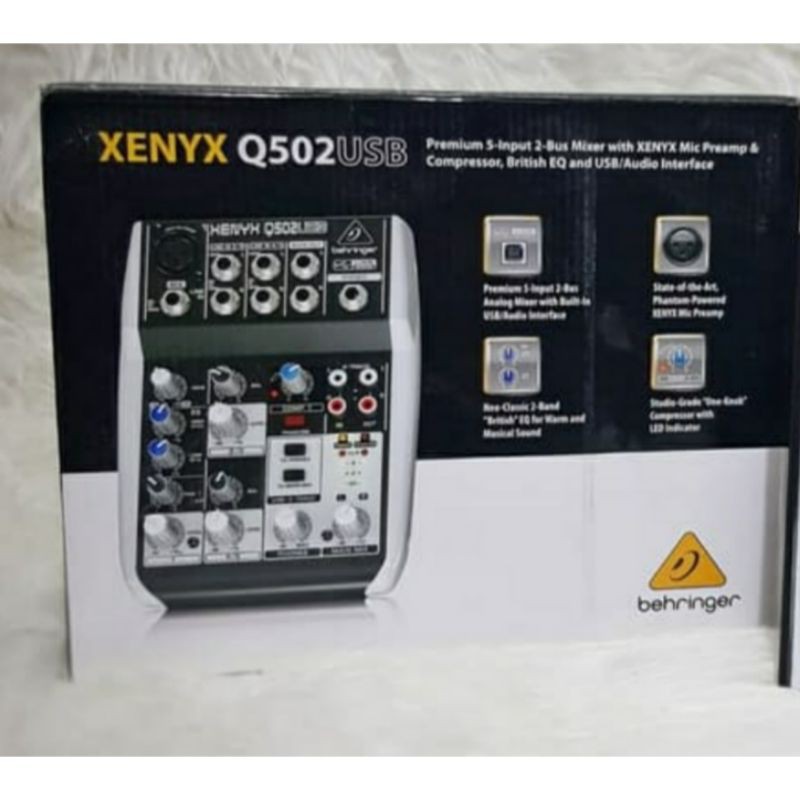 Mixer Behringer Xenyx Q 502Usb Mini Audio Mixer XENYX Q502USB Original