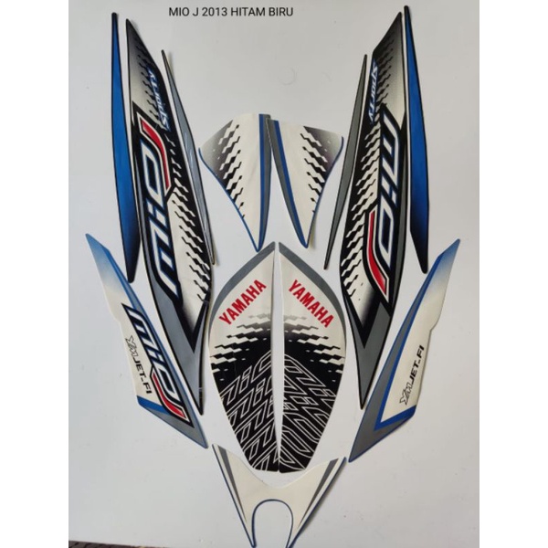 STRIPING MIO J 2013 HITAM BIRU