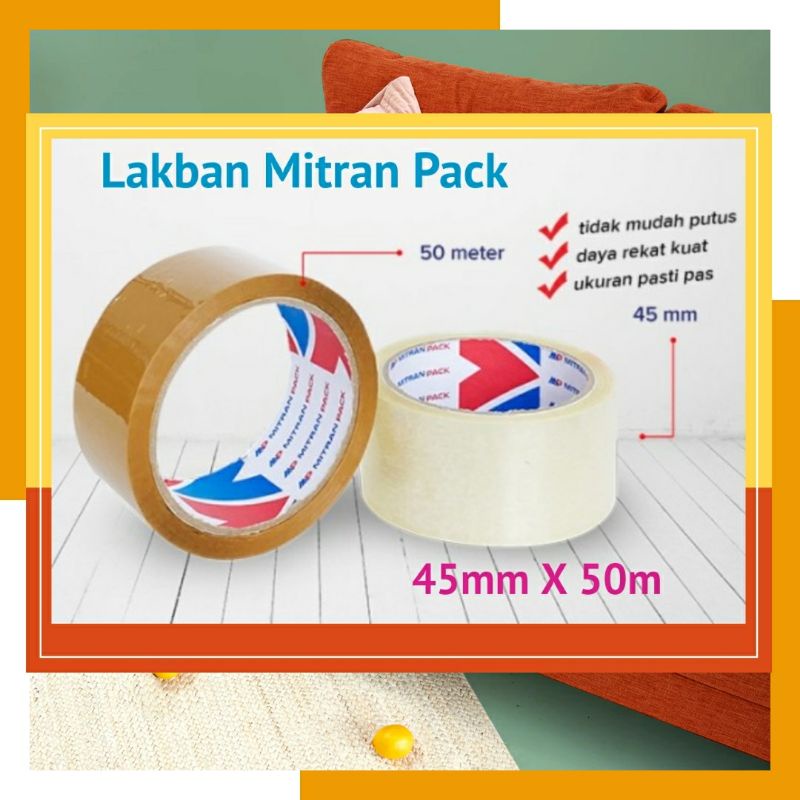 

Lakban [ Bening ] [ Coklat ] Isolasi Bopp Tape Mitran Pack Rekat Kuat Tidak Mudah Putus