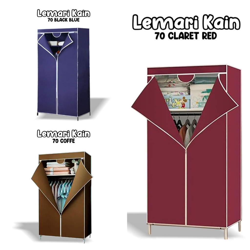 TERMURAH!!! Lemari Kain Portable Anti Debu Rangka Besi LEMARI PORTABEL Serbaguna Lemari Bagus Bisa