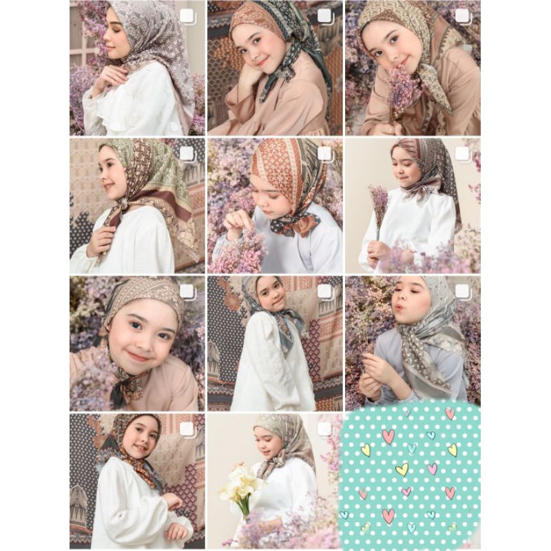 bundling Julang Scarf X Hamidah BERGO RAFFLESIA WEARING KLAMBY Kanaka scarf color bunaken