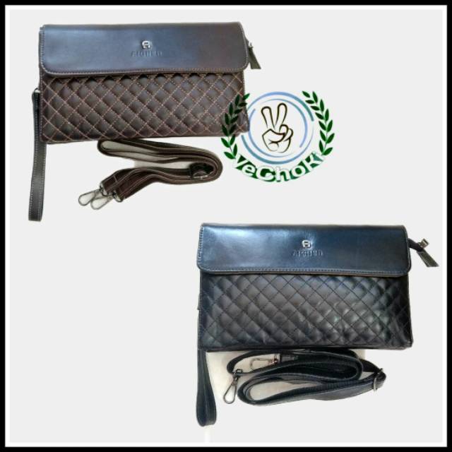 Tas Selempang Handbag Kulit Sapi Asli - Aigner BGE628