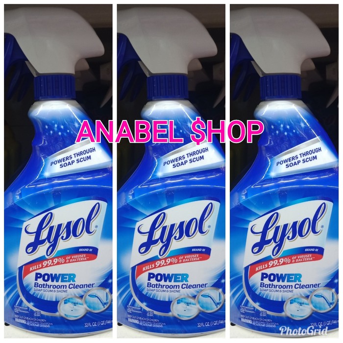 

Lysol Power Bathroom Cleaner Spray Antibacterial Pembersih Kamar Mandi
