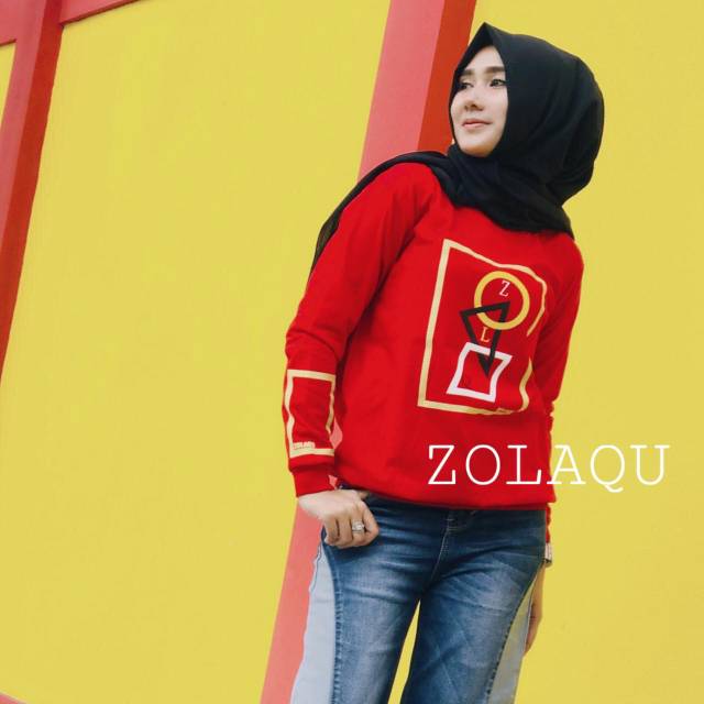 Atasan kaos zolaqu model baru merah original