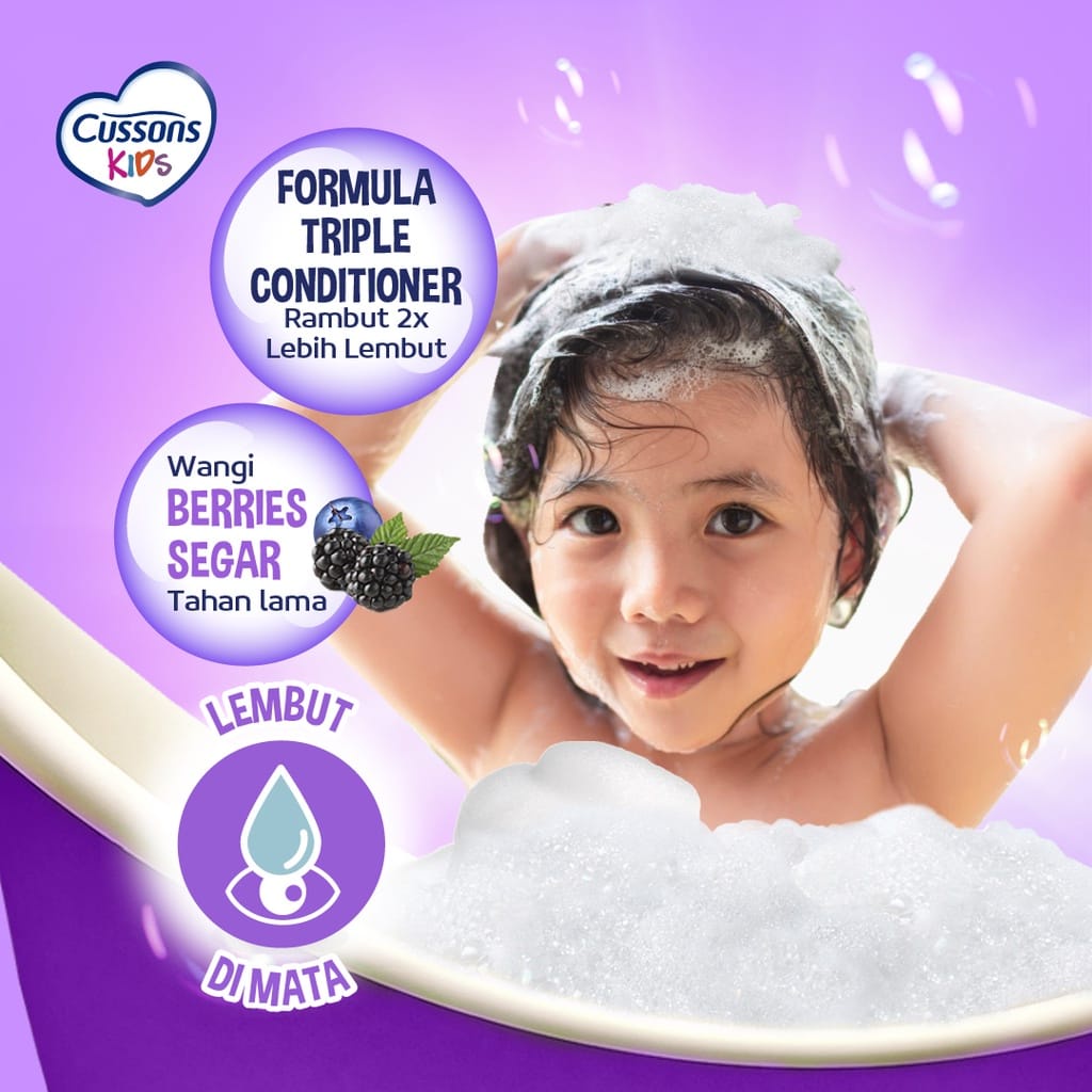 CUSSONS Kids Shampoo Black &amp; Shiny l Fresh &amp; Nourish 200ml