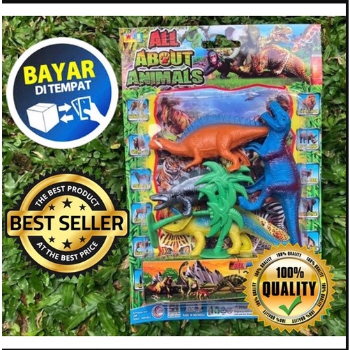 Mainan Anak 4Pcs Hewan Mainan Binatang Liar Buas Wild Animal Jurassicc Miniatur Dinosaurus