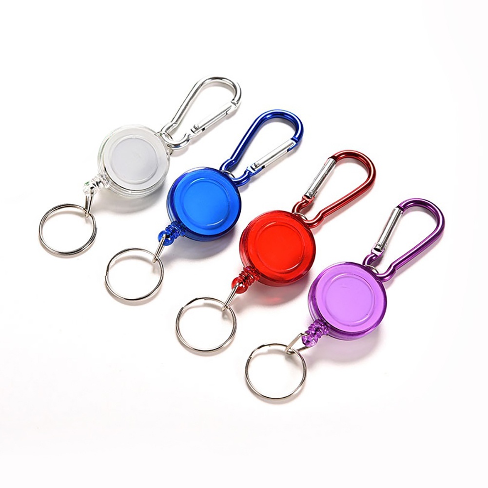 Canaan Gantungan Kunci Carabiner Holder Kartu Id / Ski Pass Retractable