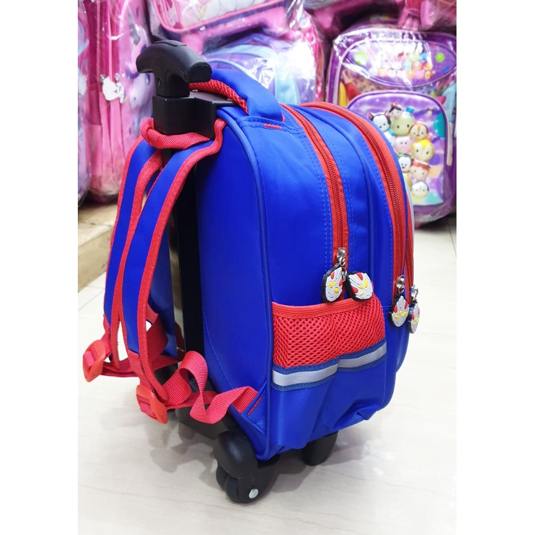 PROMO TERBAIK Tas TROLLEY DORONG ANAK LAKI LAKI SEKOLAH TK / PAUD 12inch GAMBAR ROBOT GLOSSY TIMBUL IMPORT ( luwi 12&quot; )