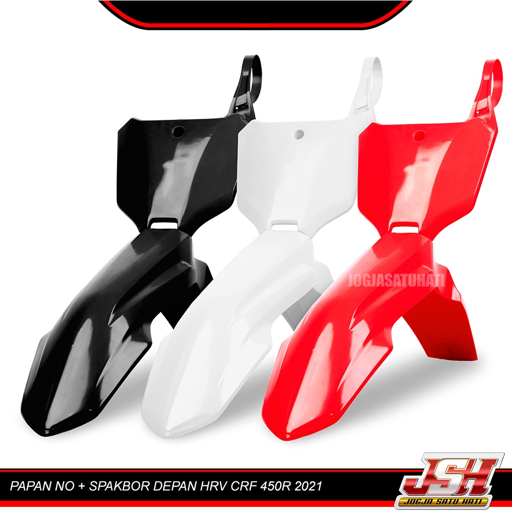 Paket Slebor Depan Plat Nomor HRV CRF 150L 250 2018 / CRF 450R 2021 Sparkboard Spakbor Depan Papan N